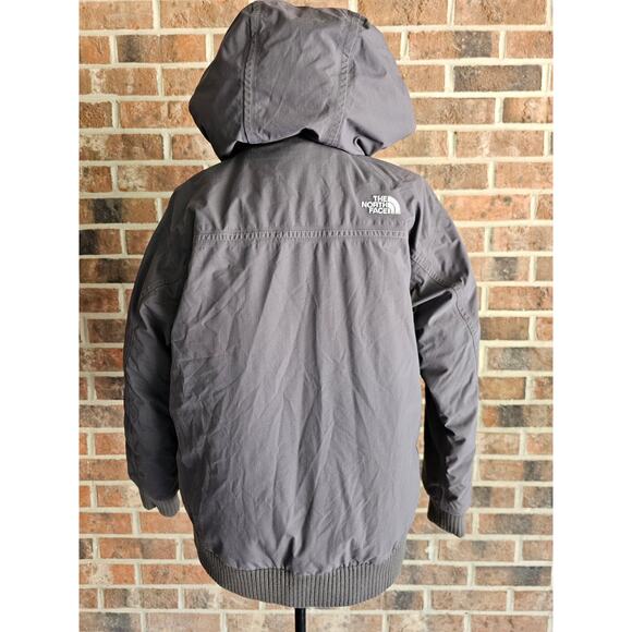 THE NORTH FACE HyVent 550 Gray Hood Coat Puffer Jacket Youth Medium Gift Winter - Picture 4 of 11